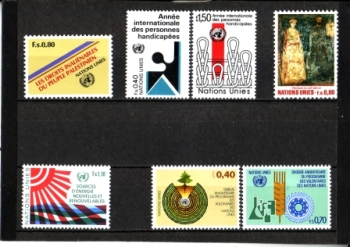 UNO Genf 0096 / 0102 ** - Jahreszusammenstellung 1981